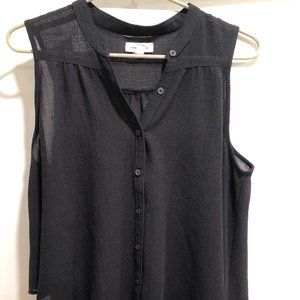 Silence + Noise Urban Outfitters Black Asymmetric Sleeveless Top XS